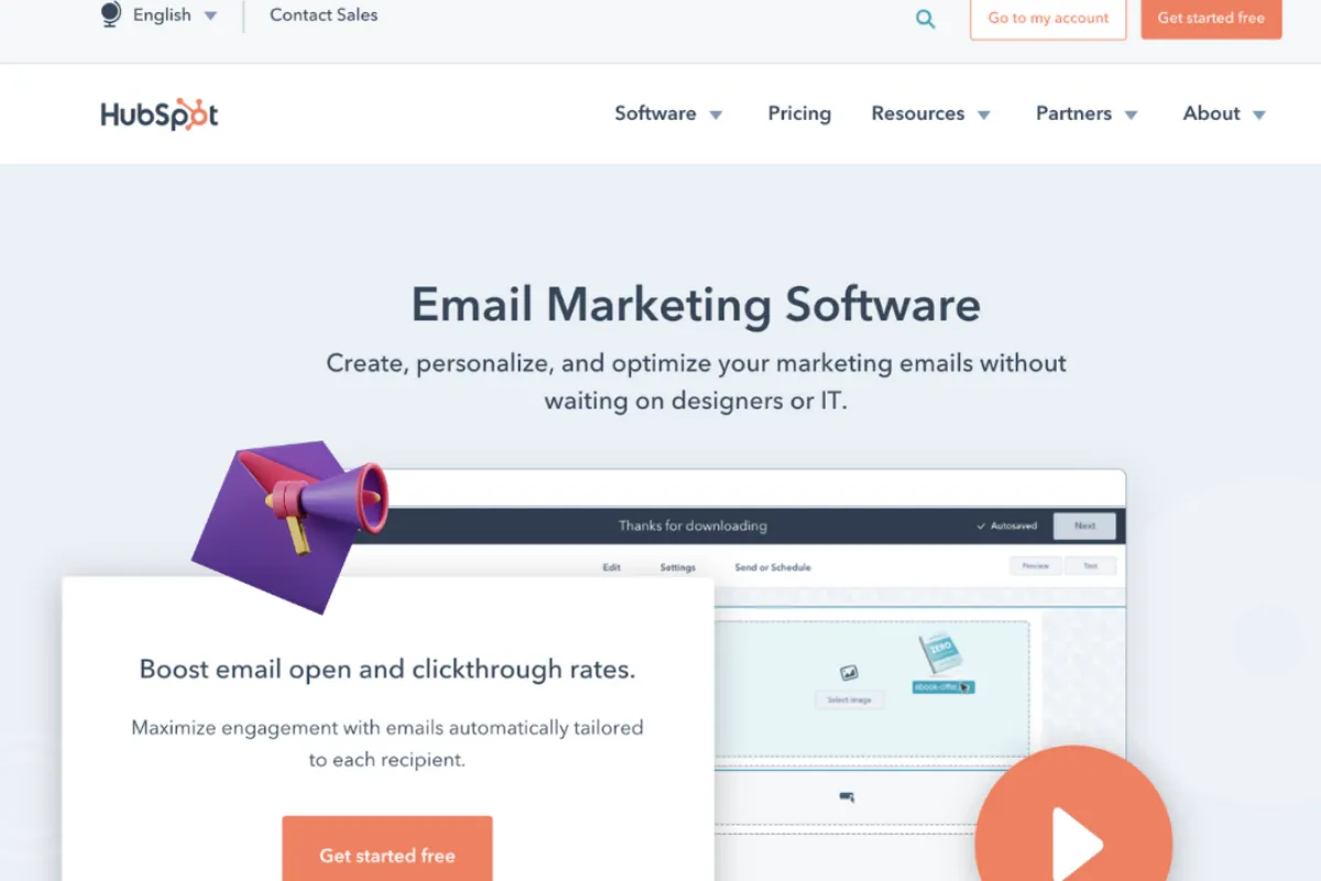 Phần mềm email marketing HubSpot